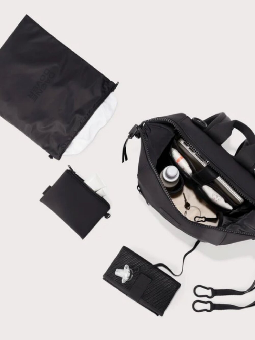 Dagne Dover Indi Diaper Bag - Black Neoprene